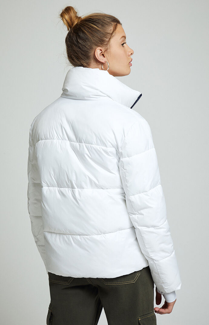 grey tommy hilfiger puffer jacket