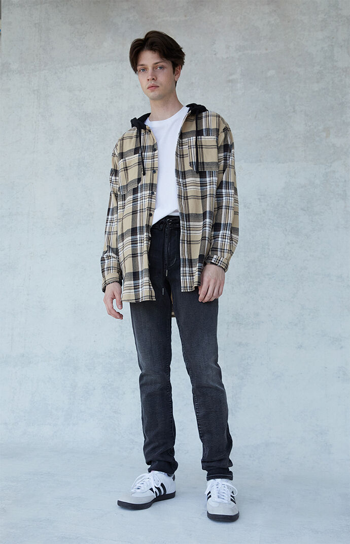 Stacked Skinny Drawcord Jeans