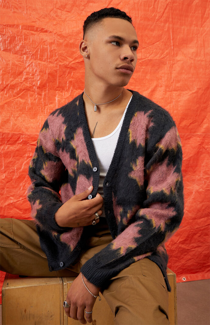 obey crackle cardigan