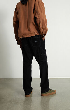 Eco Black Corduroy Carpenter Pants image number 4