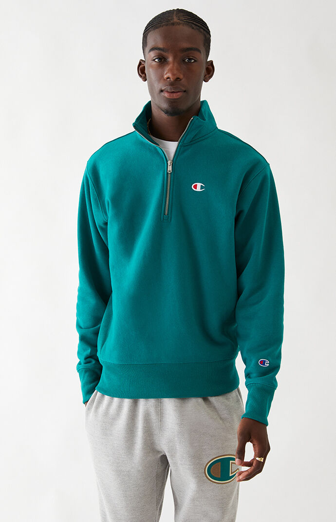 Champion mock neck sweatshirt mens sales