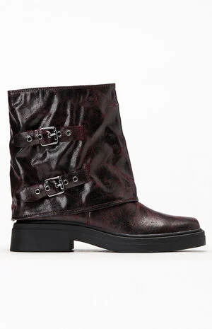 Women's Unmatched Faux Leather Crackle Boots image number 1