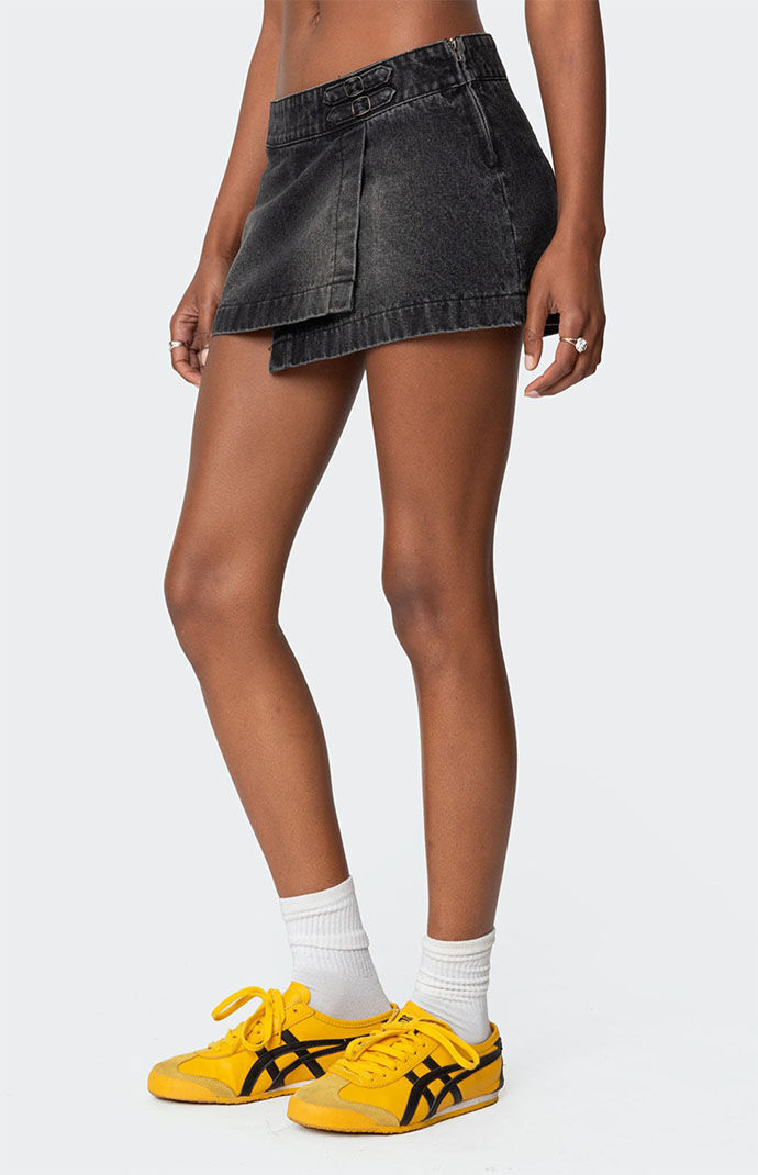 【SATIIIZ】Esop denim wrap skirt SATIIIZ (サティーズ) - エフデニムラップスカート / Esop denim