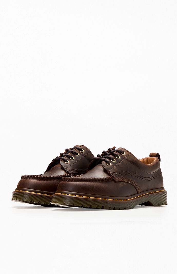 Dr Martens Lowell Dark Brown Crazy Horse Leather Loafers