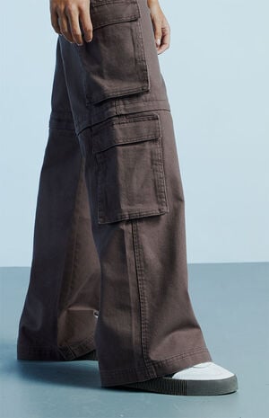 Brown Zip-Off '90s Baggy Cargo Pants image number 5