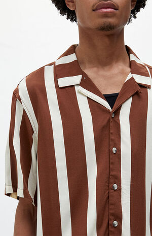 Brown Stripe Resort Camp Shirt image number 2