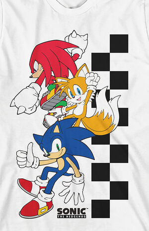 Kids Checkered Sonic The Hedgehog T-Shirt image number 2