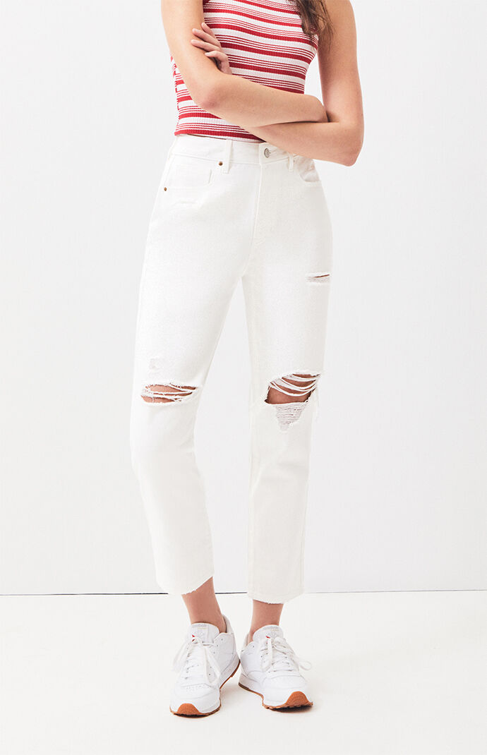 white mom jeans