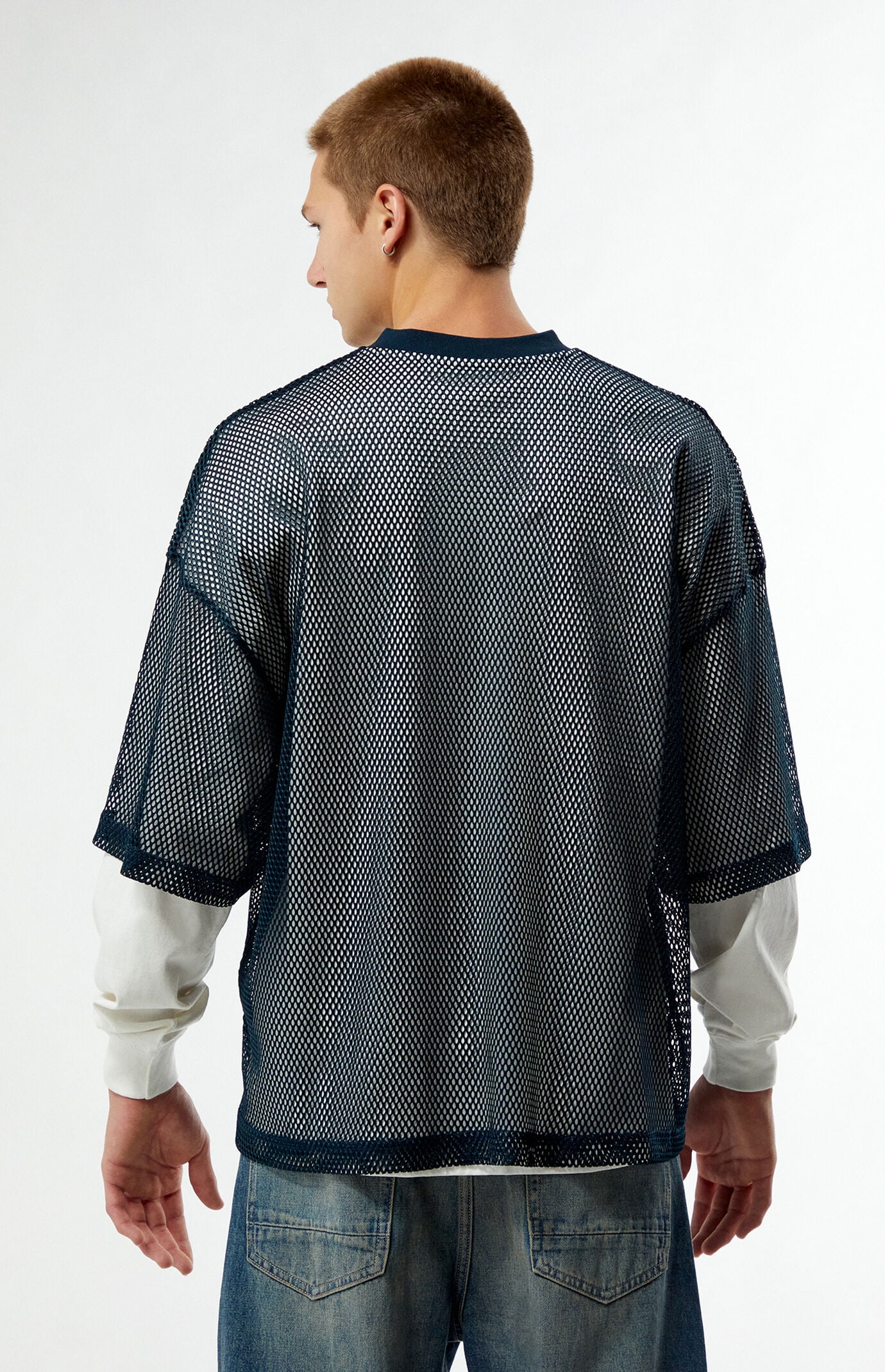 Pacsun 21 Mesh Jersey 2fer Long Sleeve T-Shirt | Pacsun