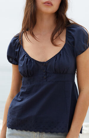 Blue Blair Short Sleeve Top image number 2