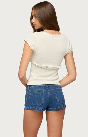 Caelyn Knit V-neck Top image number 3