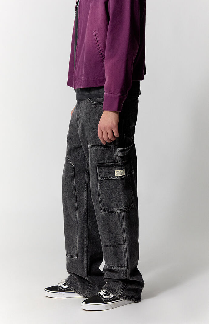 Pacsun Dylan Baggy Jeans Cargo Carpenter Faded Black | Pacsun