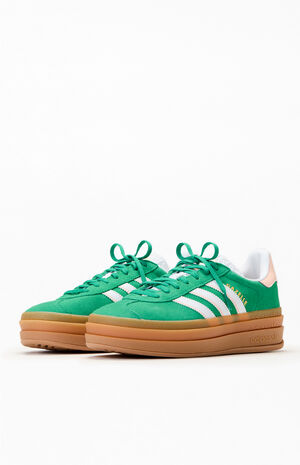 Kids Green Gazelle Bold Shoes image number 2