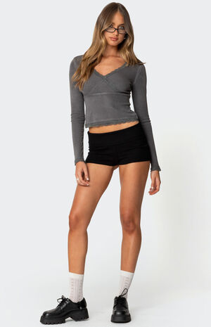 Dareen Ribbed Long Sleeve Top image number 5