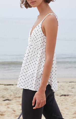 White Polka Dot Edith Tank Top image number 3