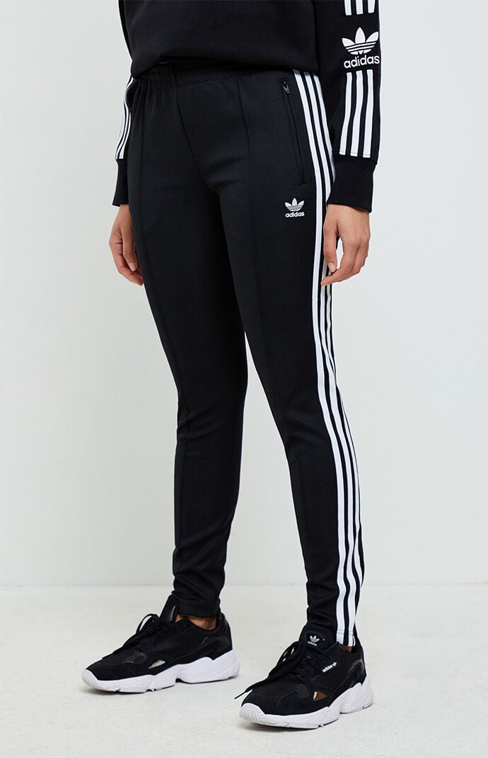 superstar track pants in black