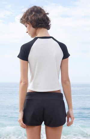 44 Ribbed Raglan Cropped T-Shirt image number 4