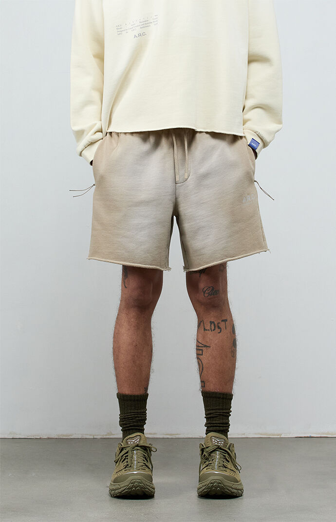 A.R.C. Active Khaki Cutoff Fleece Sweat Shorts