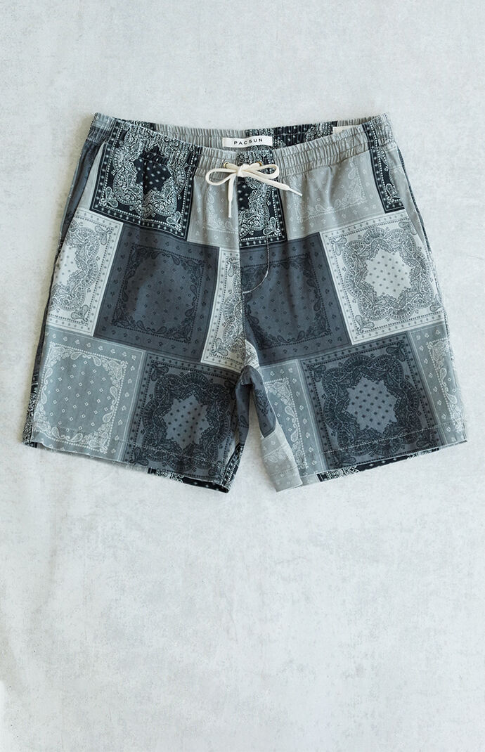 Saul Black Twill Volley Shorts