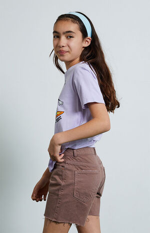 Eco Brown Denim Shorts image number 4
