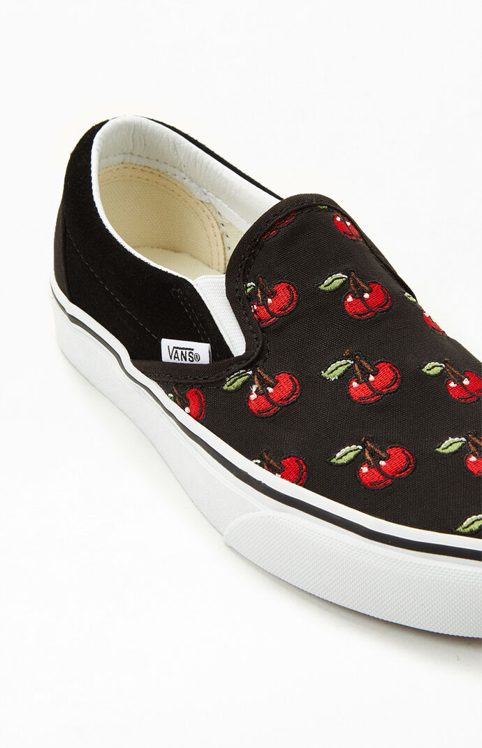 vans classic slip on cherry