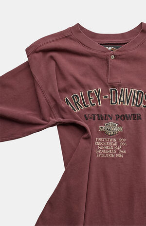 Maroon 2000s Harley Davidson Graphic T-Shirt image number 6