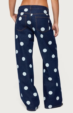 Leyah Polka Dot Low Rise Jeans image number 3