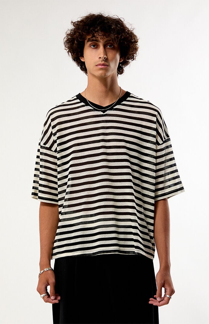 Pacsun Striped Mesh Football Jersey