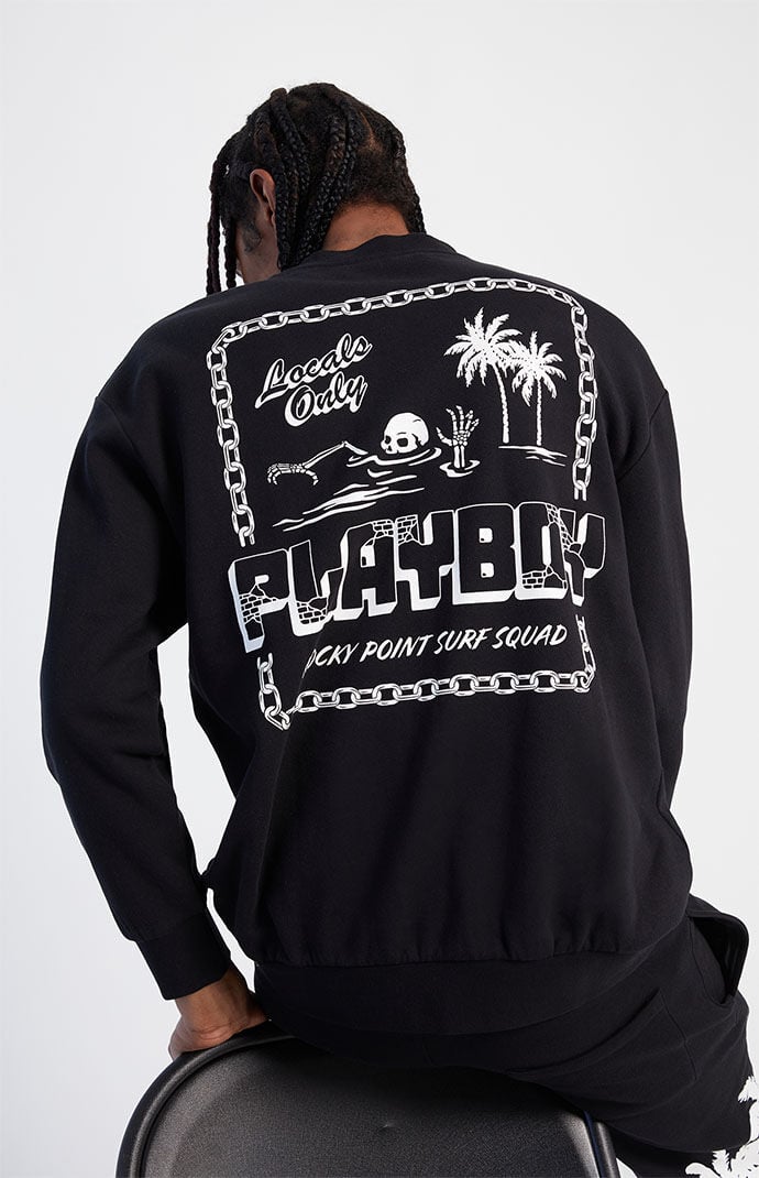 Playboy By PacSun Rocky Point Crew Neck Sweatshirt PacSun