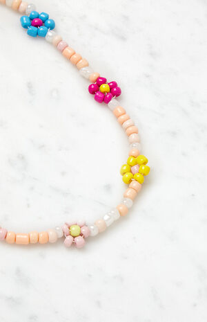 Multicolor Daisy Choker Necklace image number 2