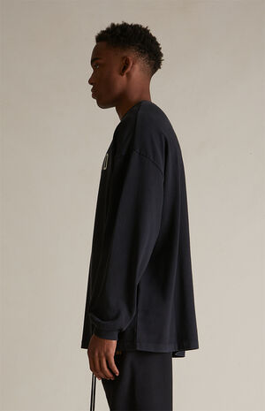 Black Heavy Long Sleeve T-Shirt image number 3