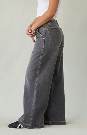 Sloane Ultra Baggy Jeans Contrast Stitch Gray image number 3