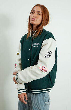 Green Pacific Sunwear Varsity Jacket image number 2