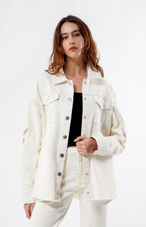 x Playboy Embroidered Oversized Trucker Jacket image number 4