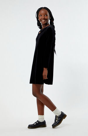 Velvet Long Sleeve Mini Dress image number 5