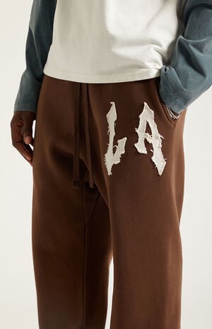 LA Raw Applique Baggy Sweatpants image number 5
