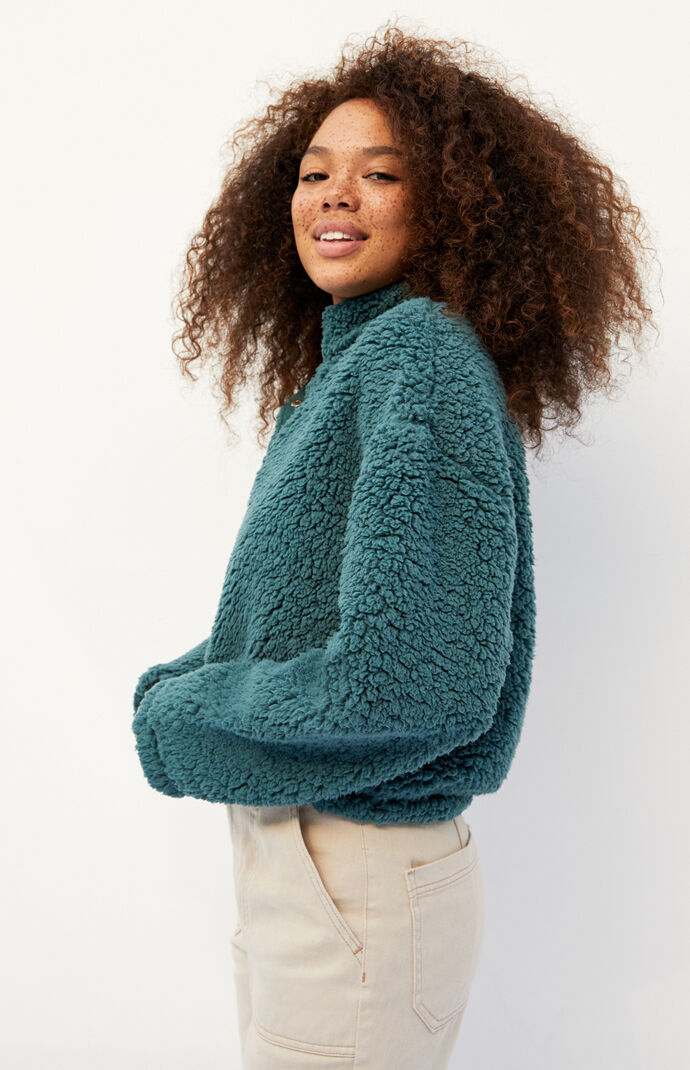 PacSun Simone Sherpa Henley Sweatshirt PacSun