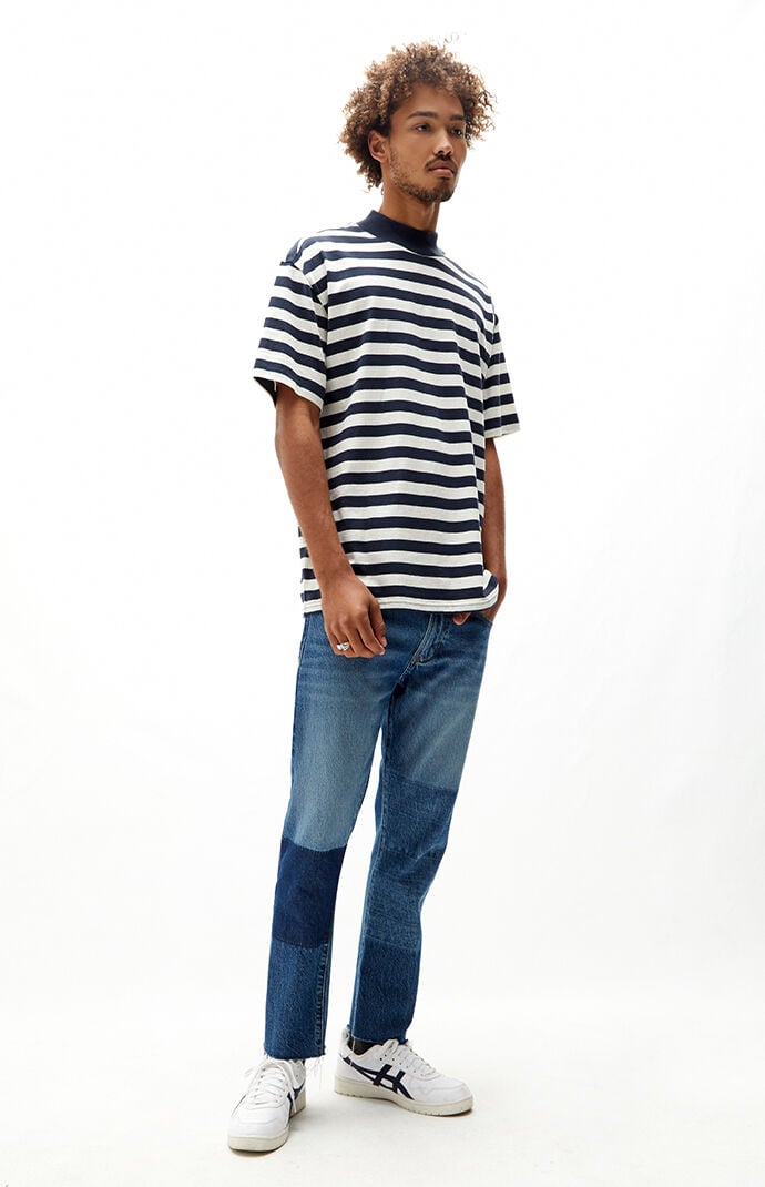 PS Basics Striped Mock Neck T Shirt PacSun