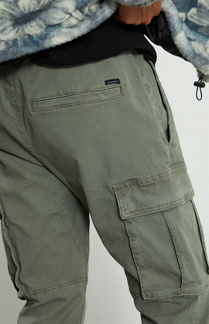 Utility Olive Slim Cargo Pants