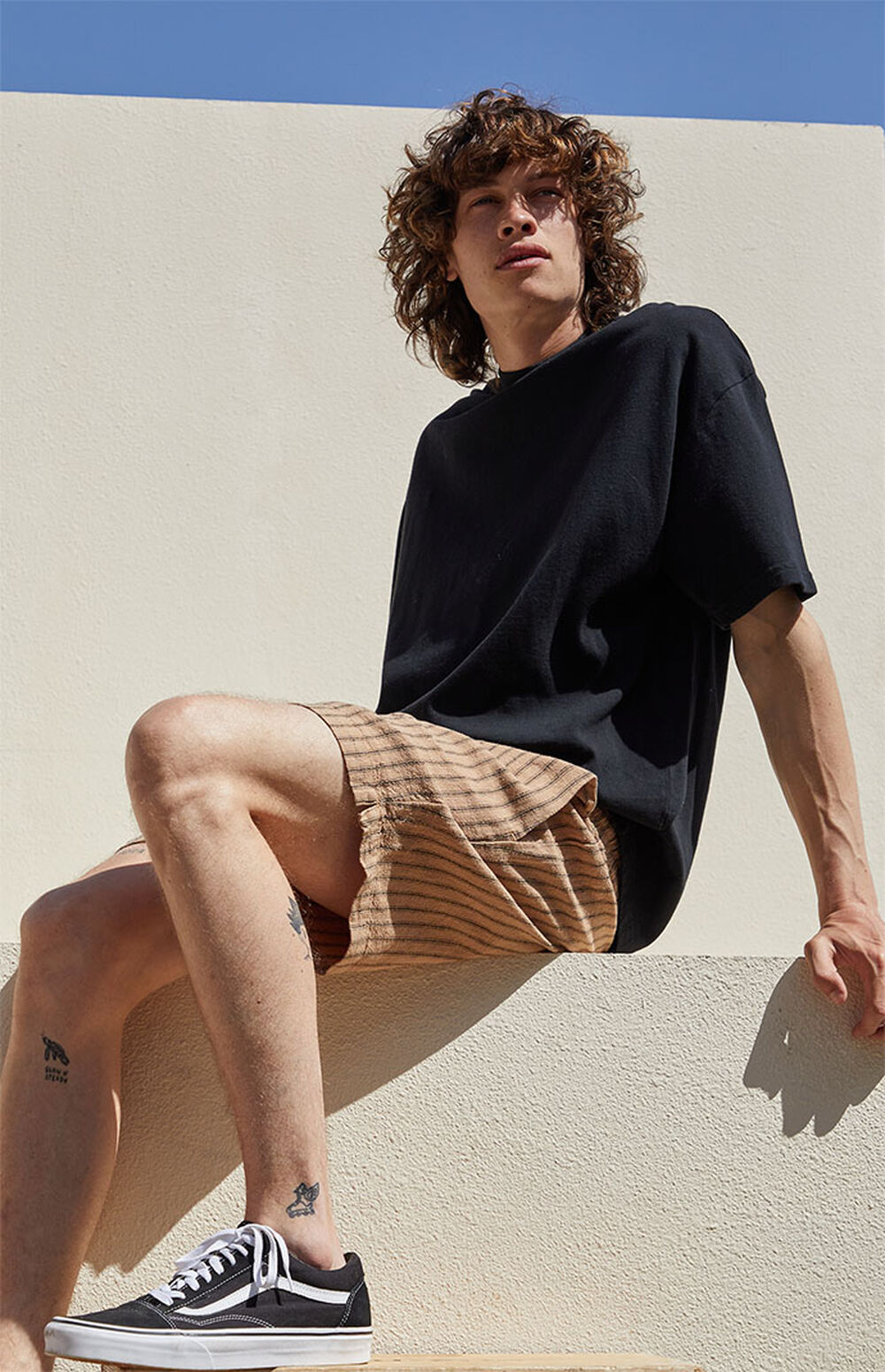 PacSun Eco Khaki Linen Volley Shorts PacSun