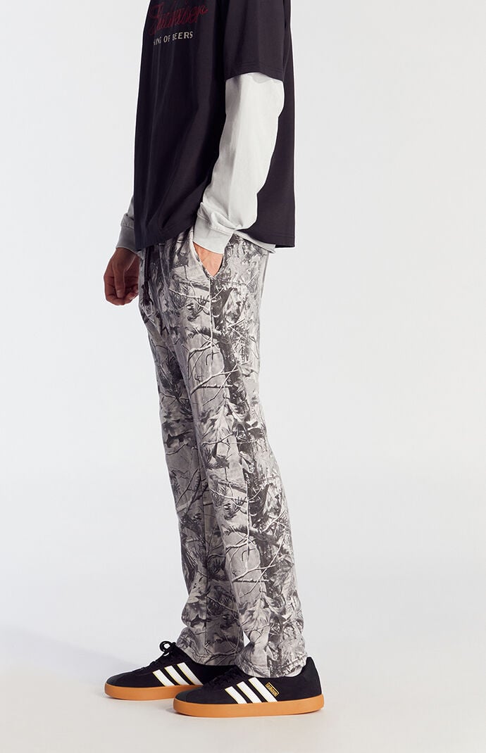 Pacsun Gray Camo Straight Leg Sweatpants | PacSun