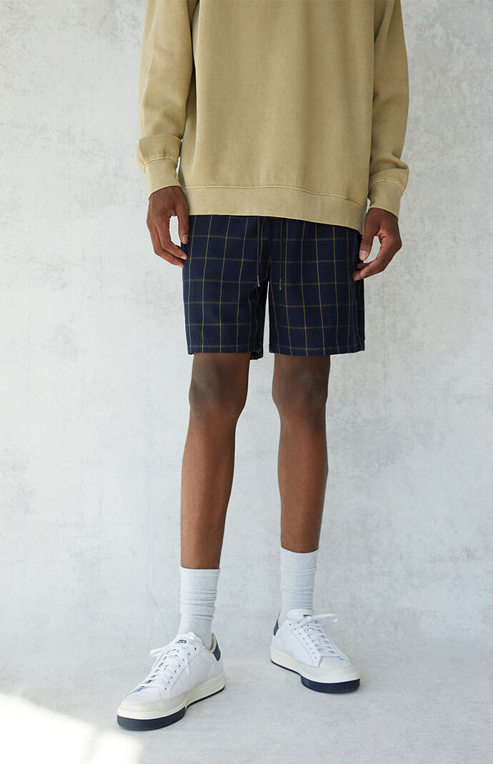 Plaid Navy Menswear Shorts