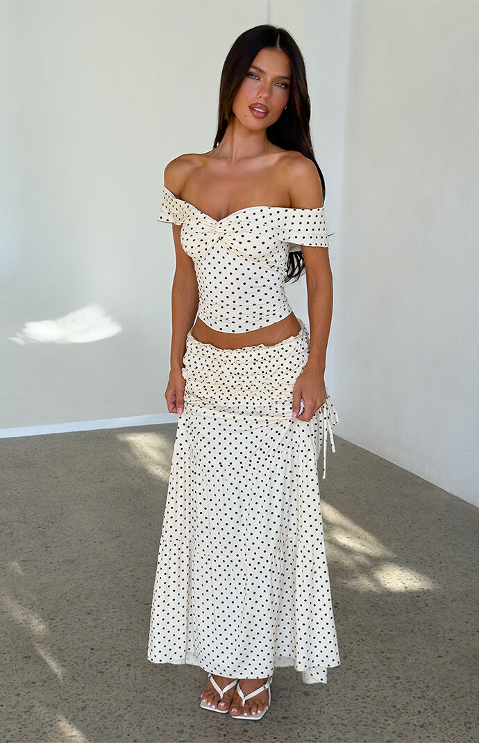 Tiger Mist White Denali Off The Shoulder Top