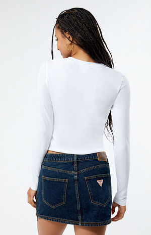 Zipper Denim Mini Skirt image number 3