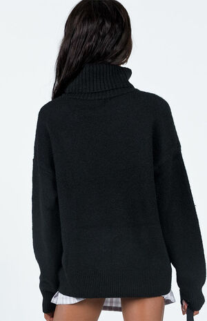 Eco Black Oswin Turtleneck Sweater image number 5