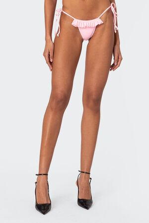 Joelle Ruffled String Bikini Bottom image number 2