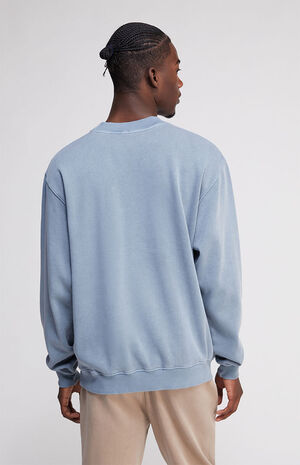 Blue Vintage Wash Crew Neck Sweatshirt image number 3