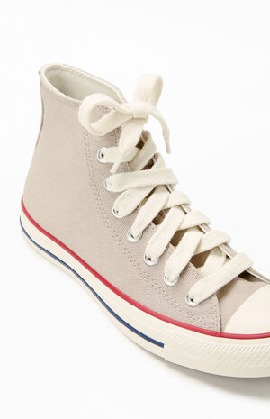 Women's Taupe Chuck Taylor High Top Lux Sneakers image number 6