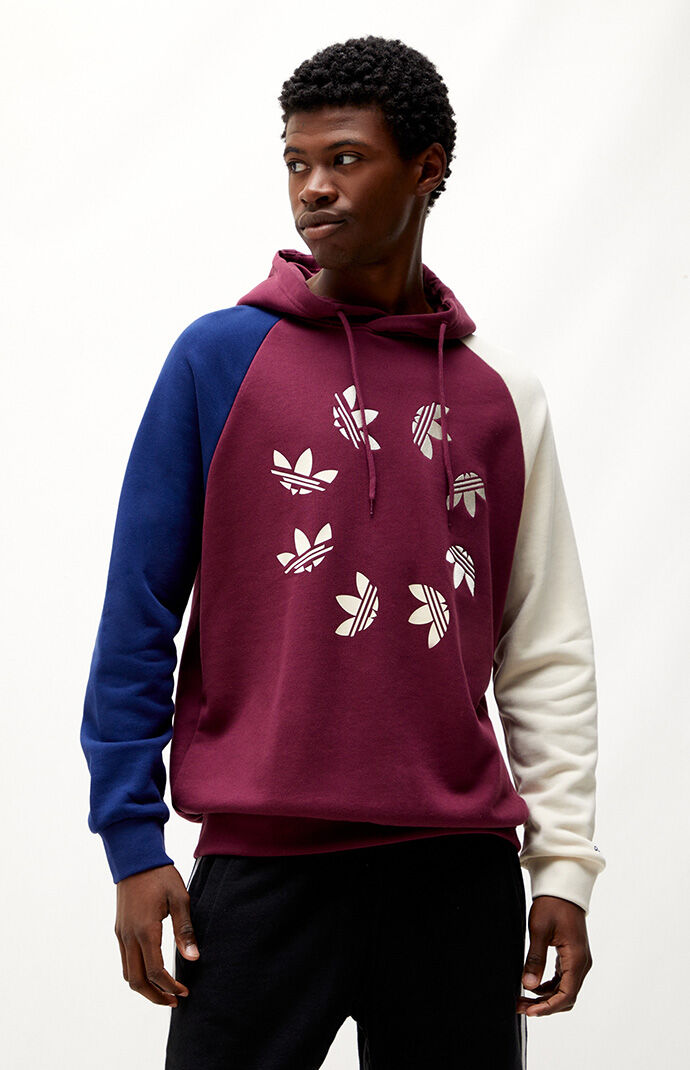 Red adidas hoodie 2025 pacsun