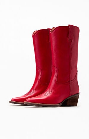 Women's Albany Leather Cowboy Boots image number 2